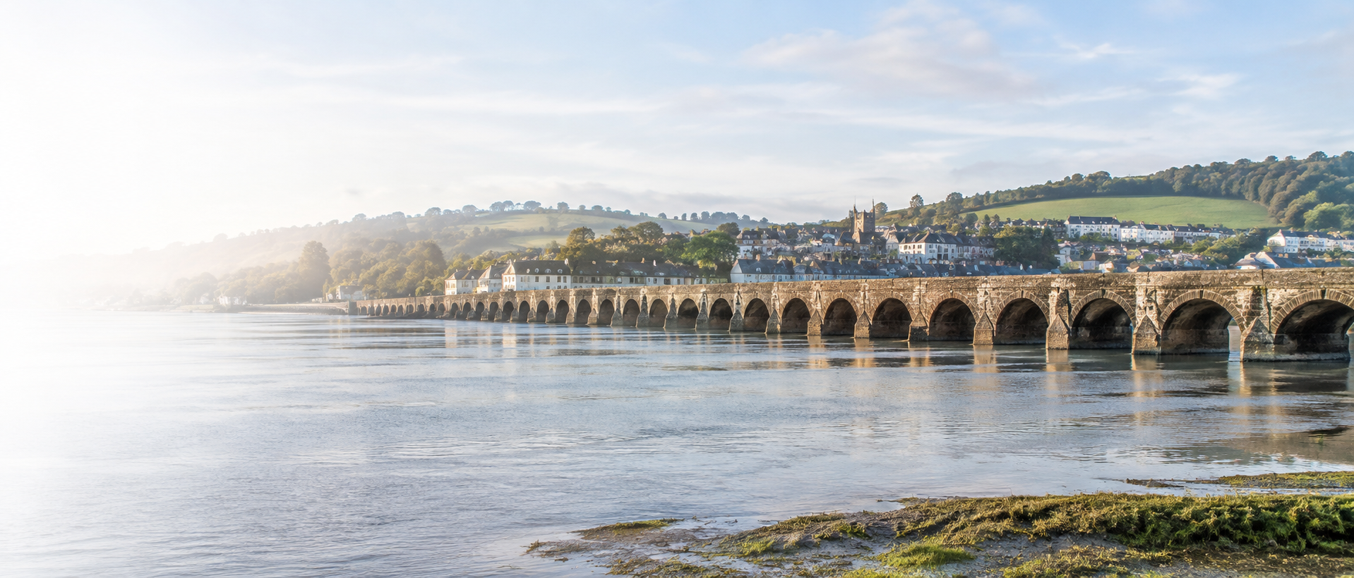 Concept rendering of Bideford Long Bridge crossing the River Torridge in Devon.